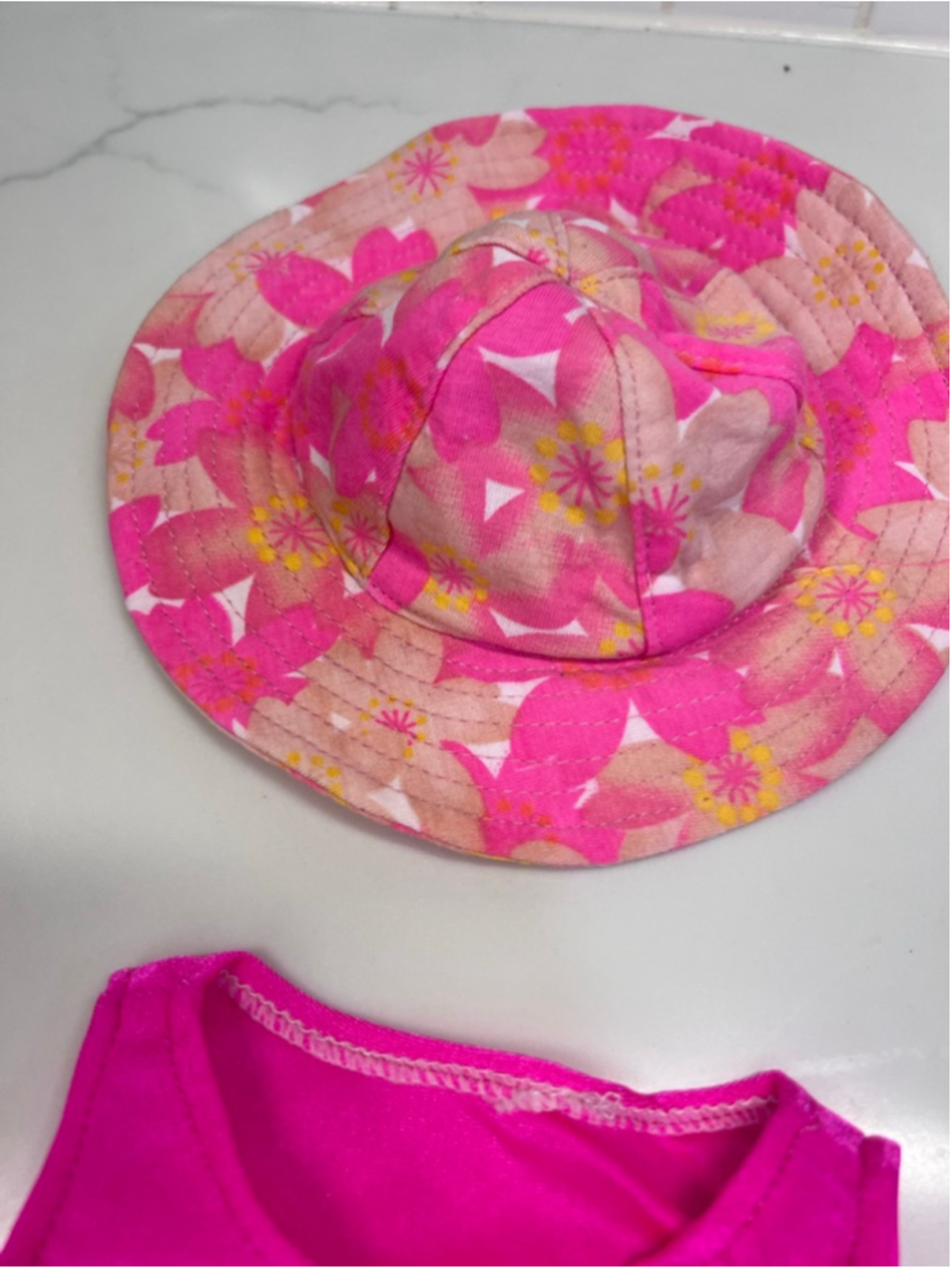 Doll Clothes for 15” American Girl Bitty Baby Twin Girls Pink Swim Suit Sundress - Picture 5 of 12